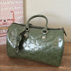 Hello Kitty by Sanrio X Loungefly Green Embossed Handbag